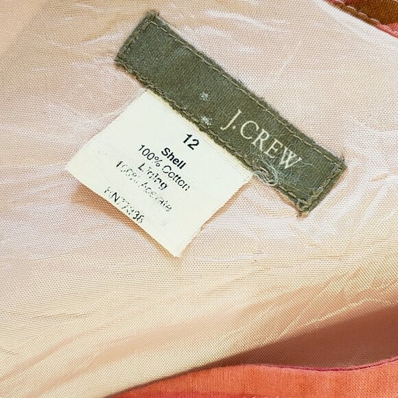 J.CREW, Boho cotton pink/peach coloured striped summer dress - Picture 14 of 14